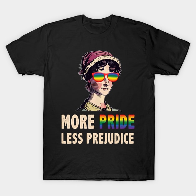 More Pride Less Prejudice Lgbt Gay Proud Ally Pride Month T-Shirt by marisamegan8av